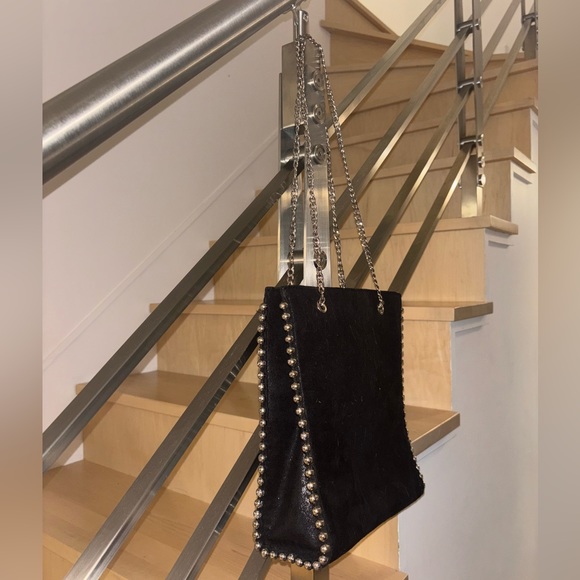 faux leather studded tote bag - Picture 2 of 4